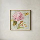 Natural Flora III by Danhui Nai. Shown in a natural wood glass frame for a timeless modern aesthetic. Available as an archival giclee rolled canvas, fine art paper, or poster print. SKU 22624a.