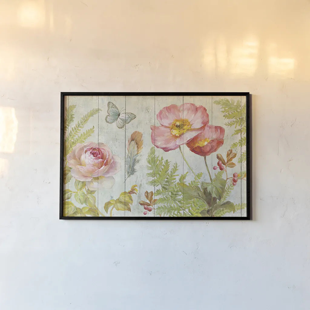 Natural Flora V by Danhui Nai. shown as a paper print in a black flame. Available as a archival giclee rolled canvas, fine art paper, or poster print. SKU 22626i.