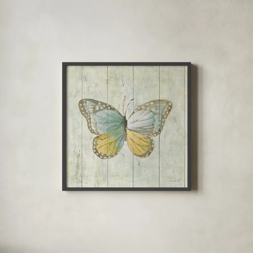 Natural Flora VI by Danhui Nai. Shown in a sleek black glass frame for a contemporary gallery look. Available as an archival giclee rolled canvas, fine art paper, or poster print. SKU 23168a.