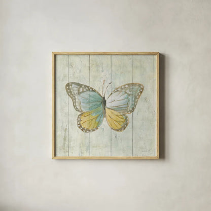 Natural Flora VI by Danhui Nai. Shown in a natural wood glass frame for a timeless modern aesthetic. Available as an archival giclee rolled canvas, fine art paper, or poster print. SKU 23168a.