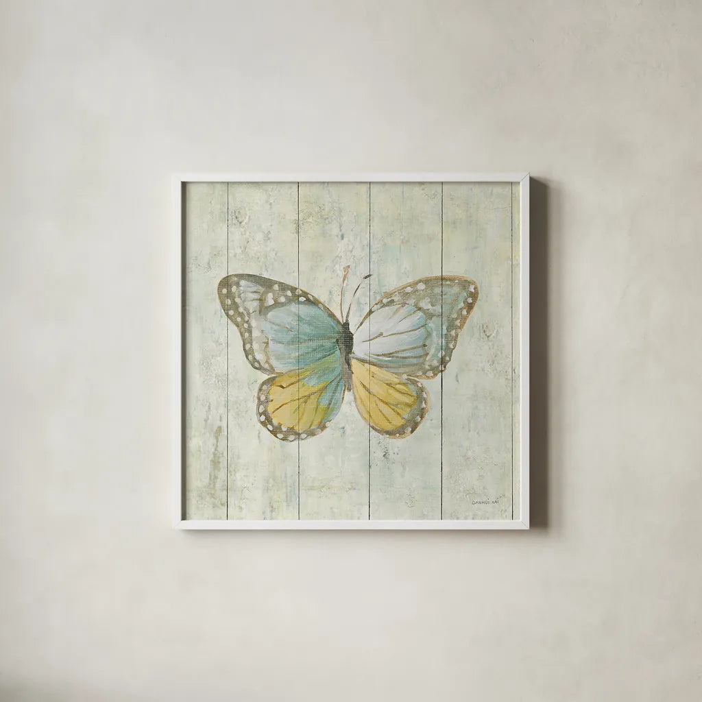 Natural Flora VI by Danhui Nai. Shown in a crisp white glass frame for a clean and minimalist style. Available as an archival giclee rolled canvas, fine art paper, or poster print. SKU 23168a.