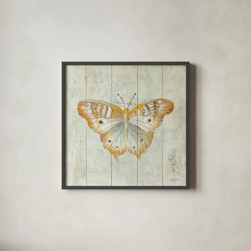 Natural Flora VII by Danhui Nai. Shown in a sleek black glass frame for a contemporary gallery look. Available as an archival giclee rolled canvas, fine art paper, or poster print. SKU 23169a.