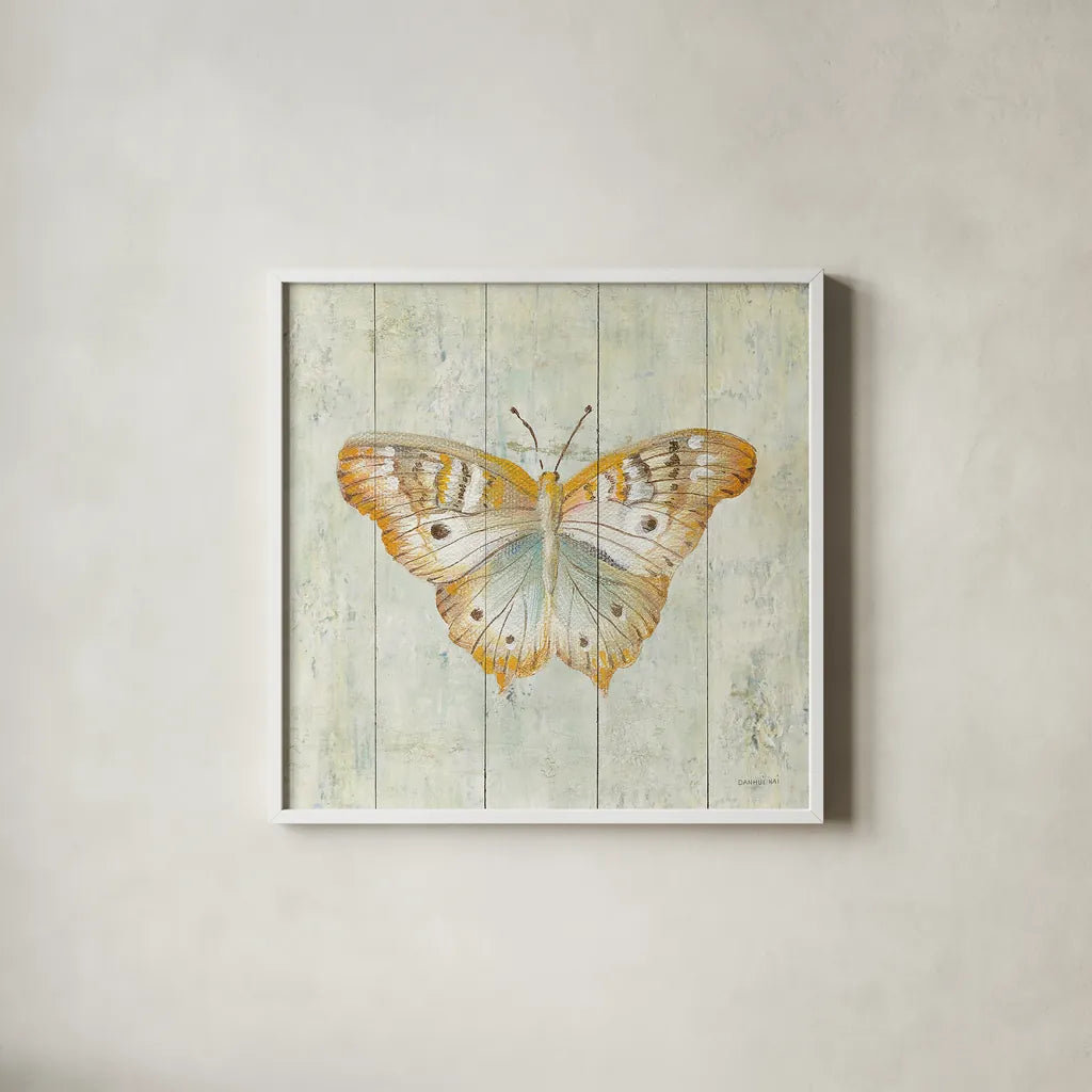 Natural Flora VII by Danhui Nai. Shown in a crisp white glass frame for a clean and minimalist style. Available as an archival giclee rolled canvas, fine art paper, or poster print. SKU 23169a.