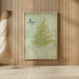 Natural Floral XII Butterfly by Danhui Nai. shown as over sized large wall art. Available as an archival giclee rolled canvas, fine art paper, or poster print. SKU 30470h.