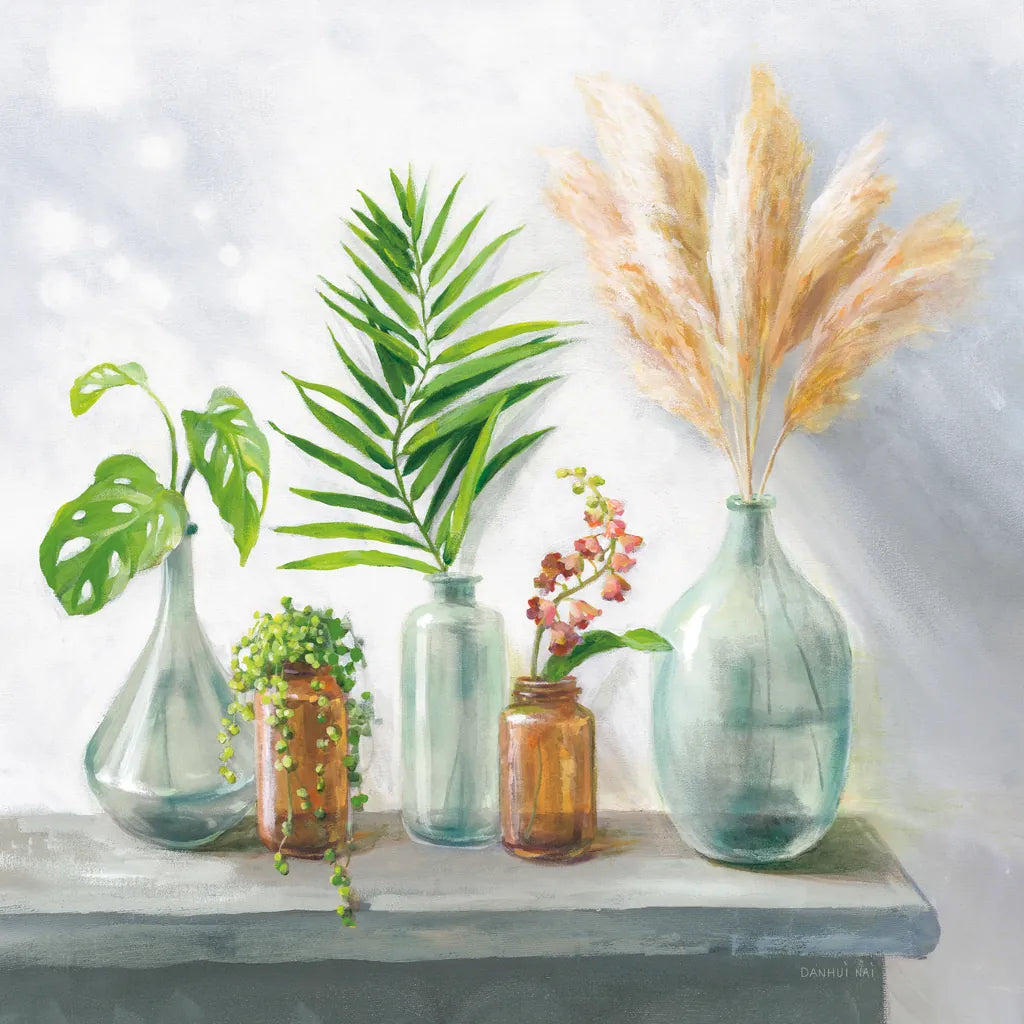 Natural Riches I Clear Vase by Danhui Nai. SKU 73435a. Archival Giclee Fine art print for wall decor.