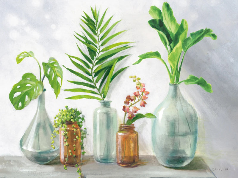 Natural Riches I Clear Vase no Pampas by Danhui Nai