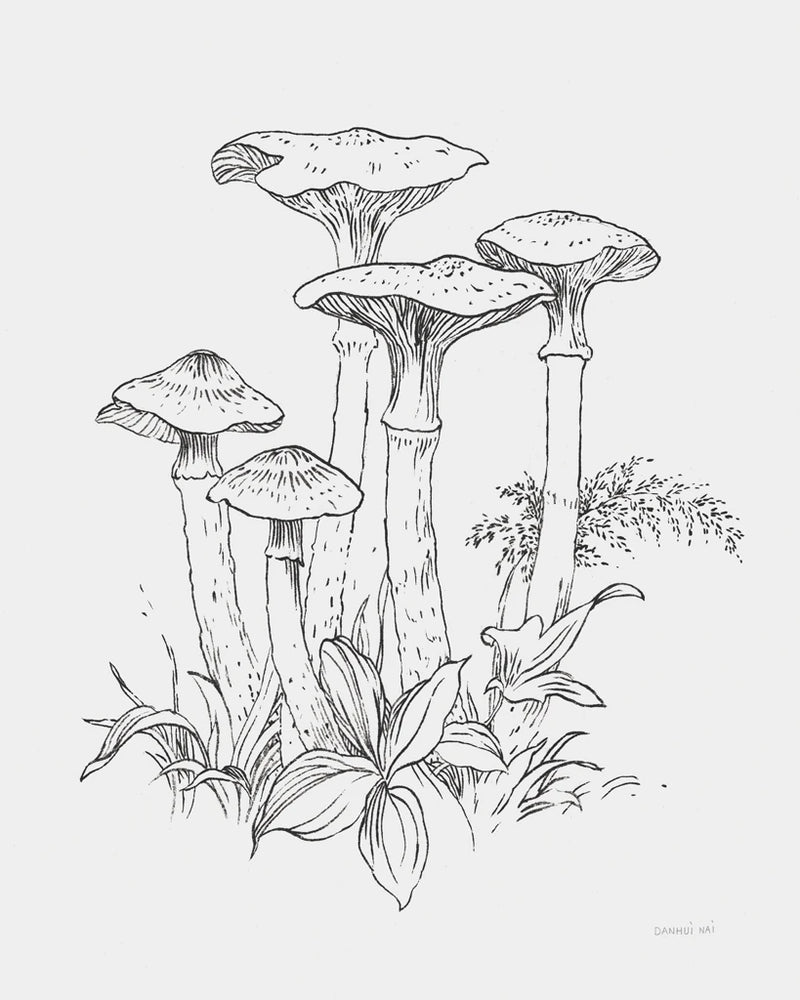 Natures Sketchbook I Bold Light Gray by Danhui Nai