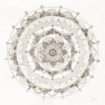 Neutral Mandala by Danhui Nai. SKU 42193a. Archival Giclee Fine art print for wall decor.