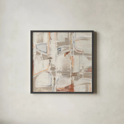 Neutral Nirvana by Danhui Nai. Shown in a sleek black glass frame for a contemporary gallery look. Available as an archival giclee rolled canvas, fine art paper, or poster print. SKU 85209a.