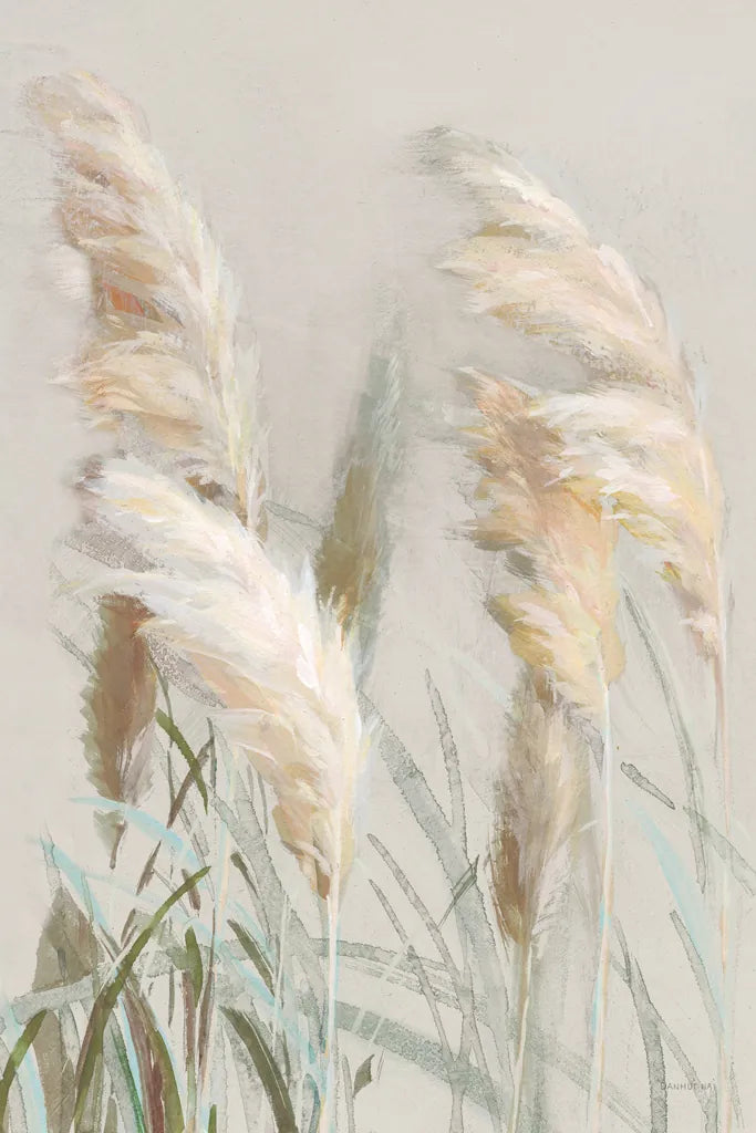 Neutral Pampas Grasses III by Danhui Nai. SKU 81067h. Archival Giclee Fine art print for wall decor.