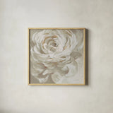Neutral Rose by Danhui Nai. Shown in a natural wood glass frame for a timeless modern aesthetic. Available as an archival giclee rolled canvas, fine art paper, or poster print. SKU 77168a.