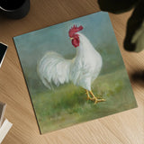 Noble Rooster I by Danhui Nai. Shown as a detailed flat fine art print, highlighting archival giclee quality. Available as an archival giclee rolled canvas, fine art paper, or poster print. SKU 18532a.