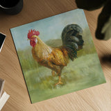 Noble Rooster II by Danhui Nai. Shown as a detailed flat fine art print, highlighting archival giclee quality. Available as an archival giclee rolled canvas, fine art paper, or poster print. SKU 18533a.