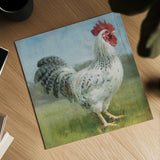 Noble Rooster IV Vintage No Border by Danhui Nai. Shown as a detailed flat fine art print, highlighting archival giclee quality. Available as an archival giclee rolled canvas, fine art paper, or poster print. SKU 15649a.