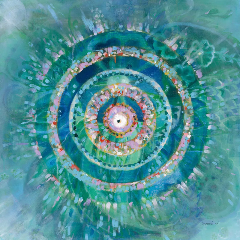 Ocean Mandala by Danhui Nai. SKU 70573a. Archival Giclee Fine art print for wall decor.