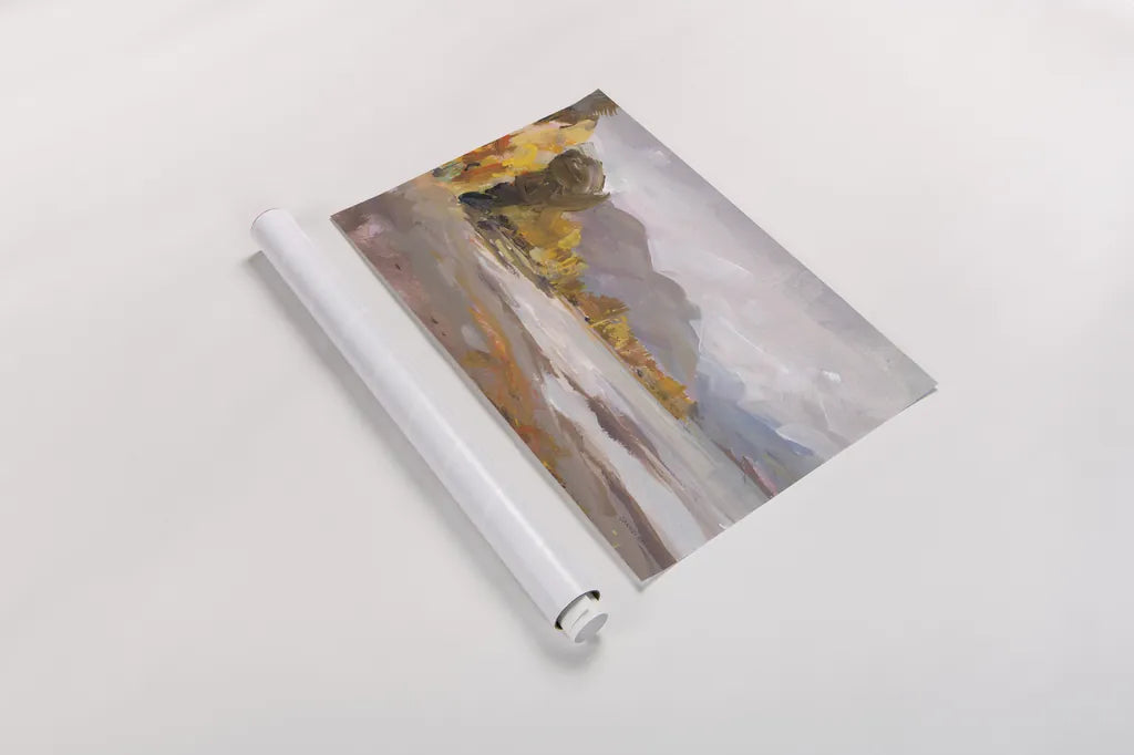 October Coast by Danhui Nai. shown as a rolled paper print. Available as archival giclee rolled canvas, fine art paper, or poster print. SKU 68073i.