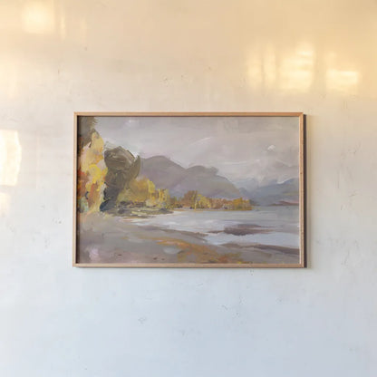 October Coast by Danhui Nai. shown as a paper print in a natural frame. Available as a archival giclee rolled canvas, fine art paper, or poster print. SKU 68073i.
