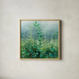 On the Trail by Danhui Nai. Shown in a natural wood glass frame for a timeless modern aesthetic. Available as an archival giclee rolled canvas, fine art paper, or poster print. SKU 57255a.