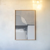 Overlay I Blue by Danhui Nai. shown as a paper print in a natural frame. Available as a archival giclee rolled canvas, fine art paper, or poster print. SKU 77353h.
