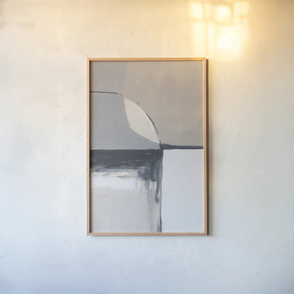 Overlay I Blue by Danhui Nai. shown as a paper print in a natural frame. Available as a archival giclee rolled canvas, fine art paper, or poster print. SKU 77353h.