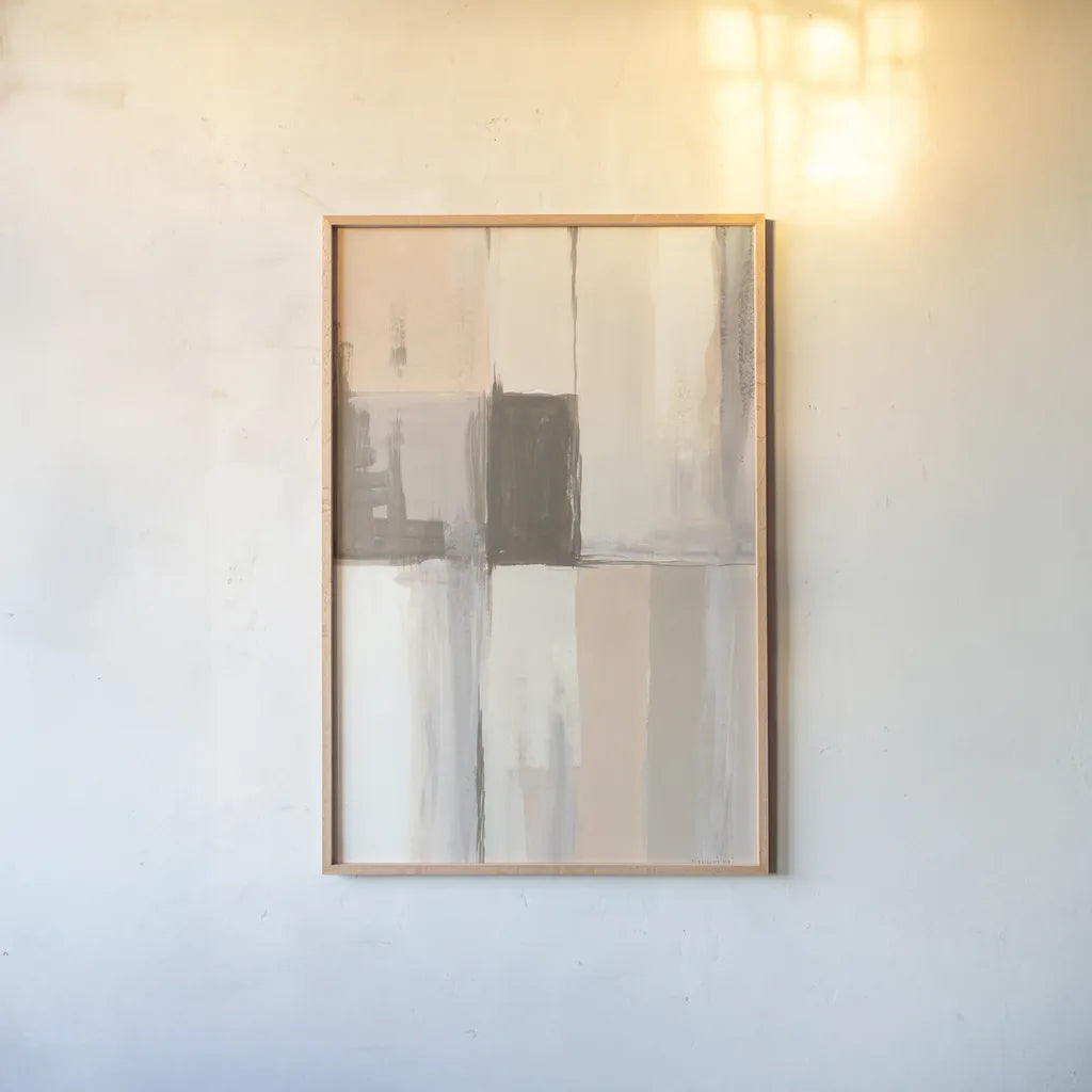 Overlay II by Danhui Nai. shown as a paper print in a natural frame. Available as a archival giclee rolled canvas, fine art paper, or poster print. SKU 76106h.