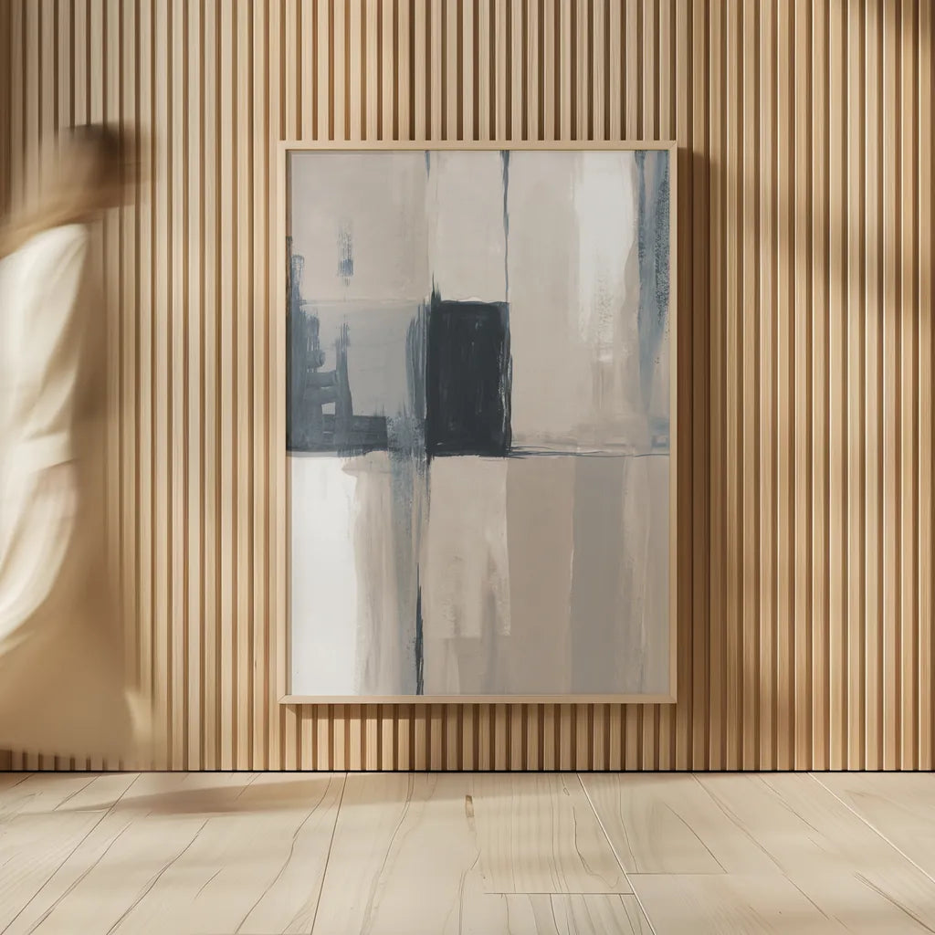 Overlay II Blue by Danhui Nai. shown as over sized large wall art. Available as an archival giclee rolled canvas, fine art paper, or poster print. SKU 77354h.