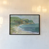 Painterly Beach by Danhui Nai. shown as a paper print in a black flame. Available as a archival giclee rolled canvas, fine art paper, or poster print. SKU 100556i.