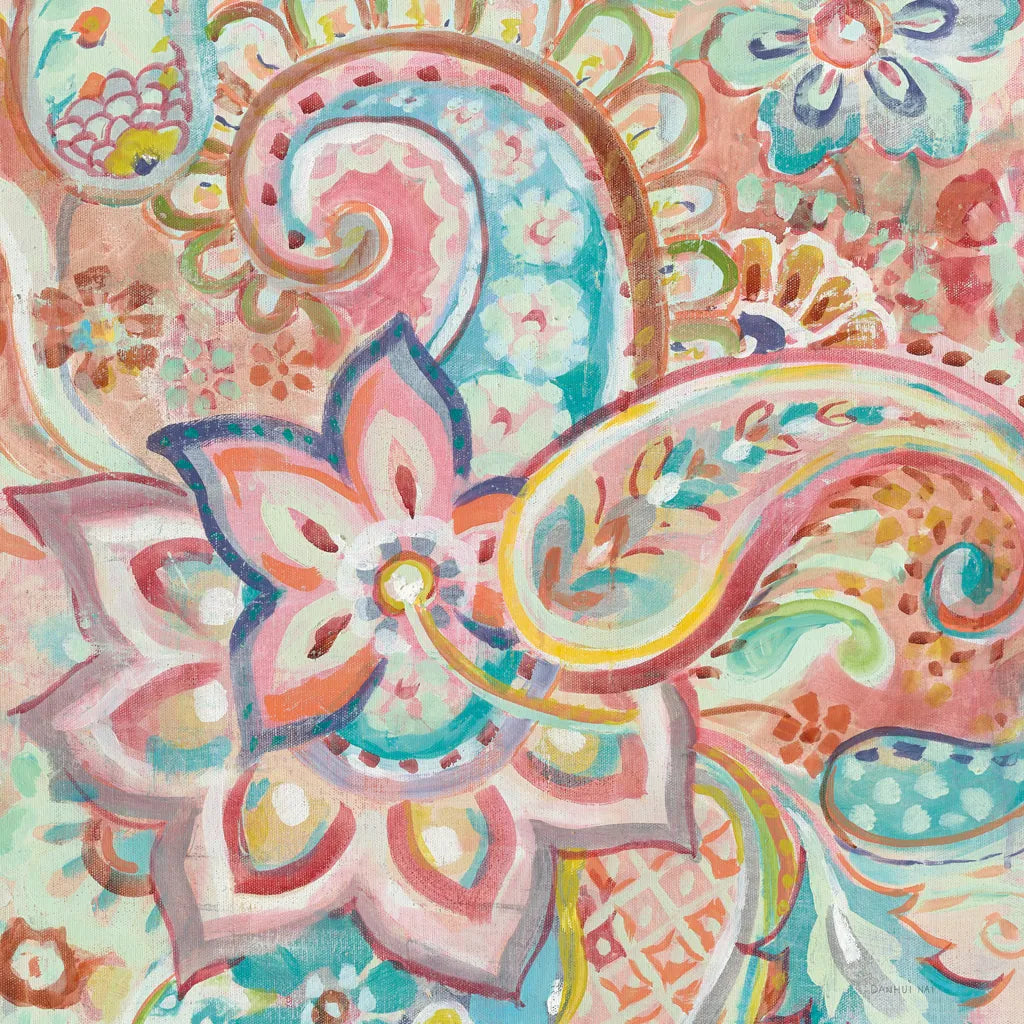 Paisley Galore Crop by Danhui Nai. SKU 55649a. Archival Giclee Fine art print for wall decor.