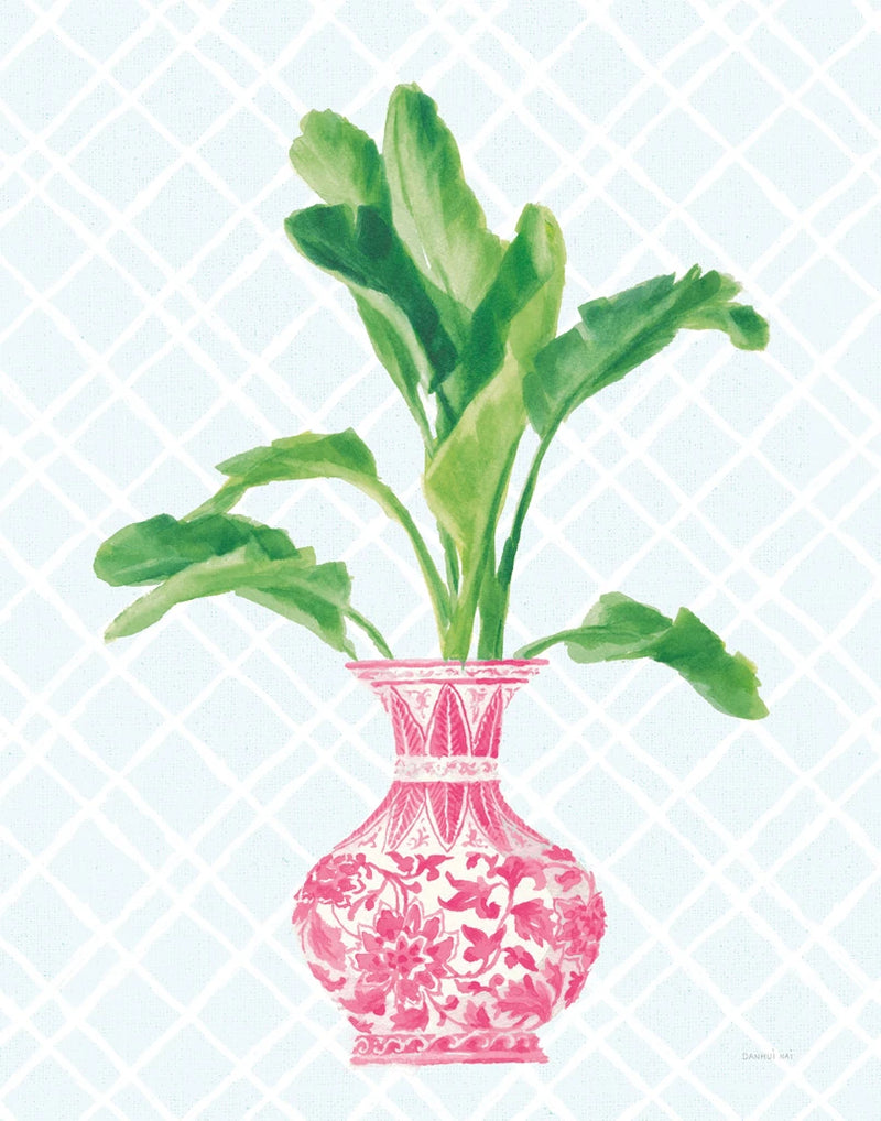 Palm Chinoiserie I Pink by Danhui Nai