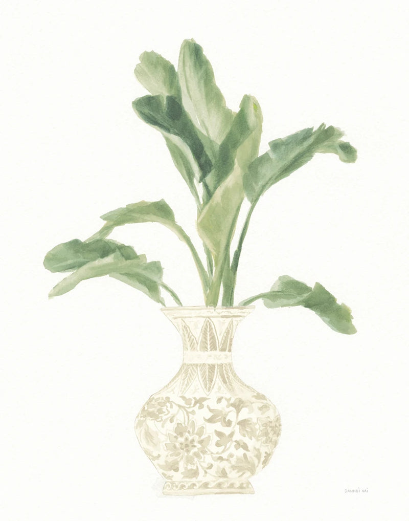 Palm Chinoiserie I Sage by Danhui Nai