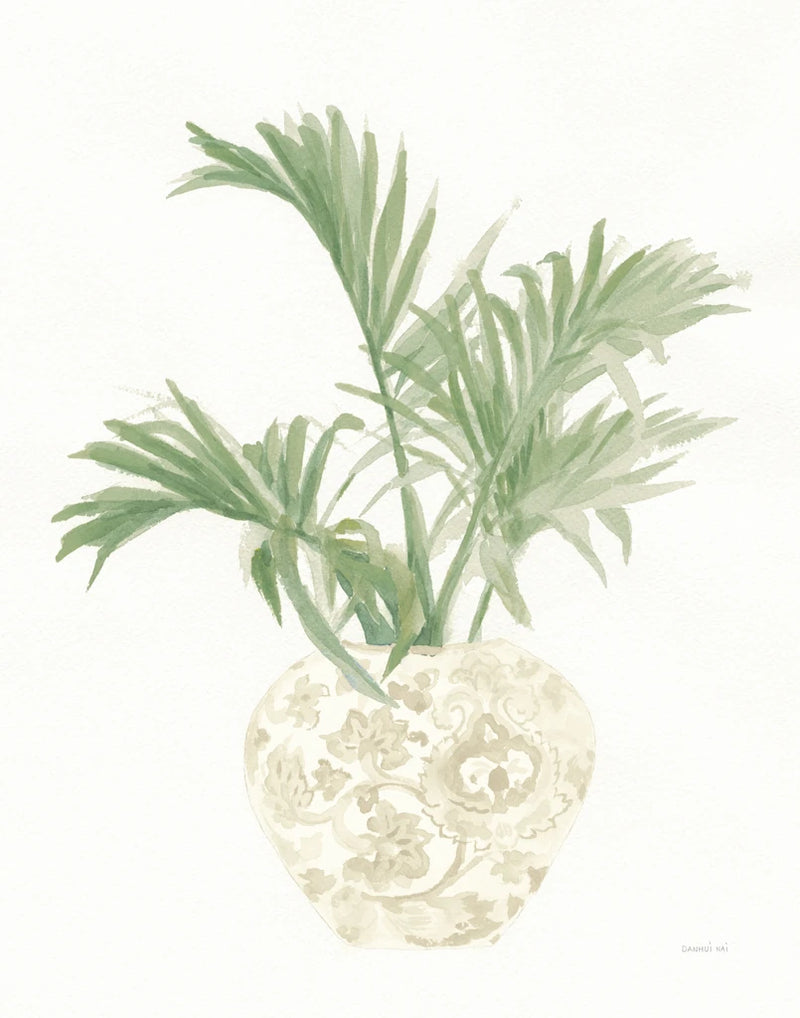 Palm Chinoiserie II Sage by Danhui Nai