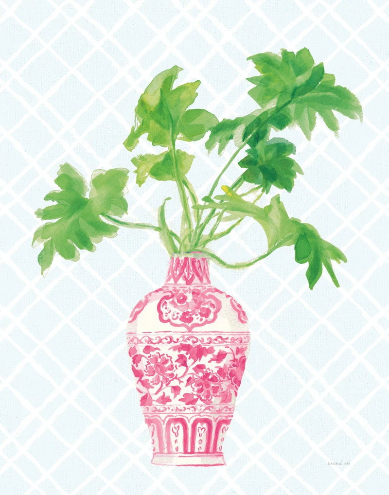 Palm Chinoiserie III Pink by Danhui Nai