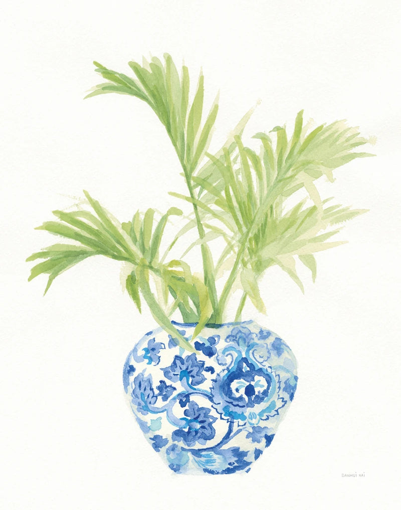 Palm Chinoiserie White II by Danhui Nai