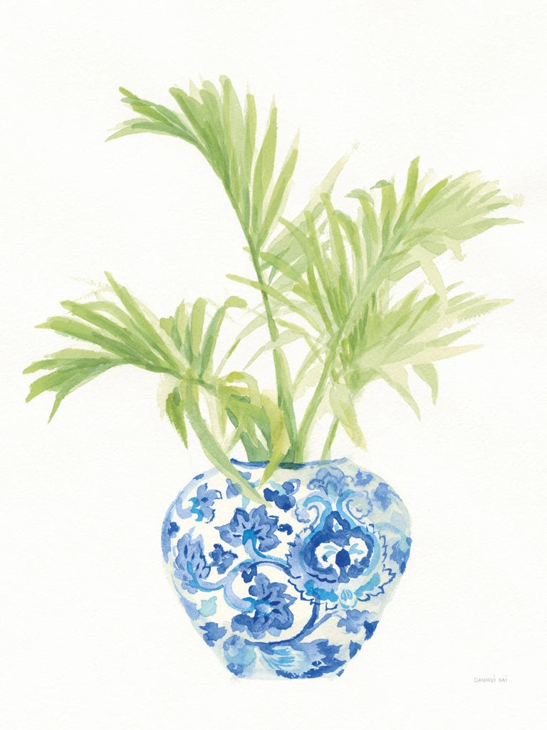 Palm Chinoiserie White II Crop by Danhui Nai