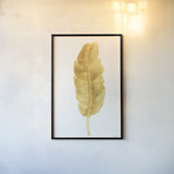 Palms of the Tropics III Gold by Danhui Nai. shown as a paper print in a black flame. Available as a archival giclee rolled canvas, fine art paper, or poster print. SKU 65138h.