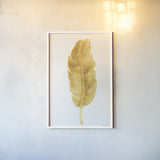 Palms of the Tropics III Gold by Danhui Nai. shown as a paper print in a white frame. Available as a archival giclee rolled canvas, fine art paper, or poster print. SKU 65138h.