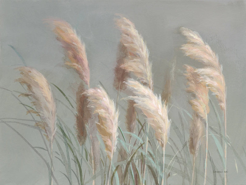 Pampas Grasses on Gray by Danhui Nai