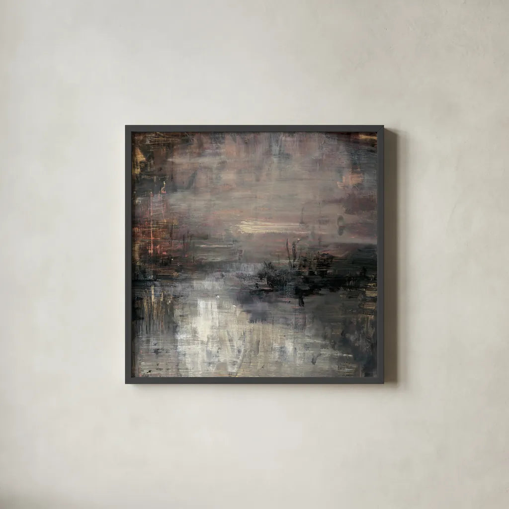 Panorama by Danhui Nai. Shown in a sleek black glass frame for a contemporary gallery look. Available as an archival giclee rolled canvas, fine art paper, or poster print. SKU 98044a.
