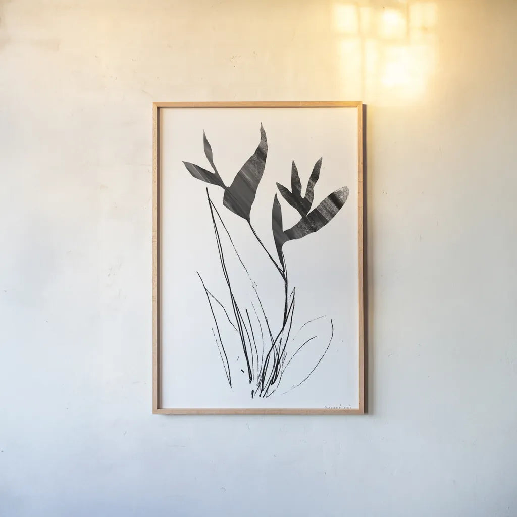 Paradise I by Danhui Nai. shown as a paper print in a natural frame. Available as a archival giclee rolled canvas, fine art paper, or poster print. SKU 85193h.