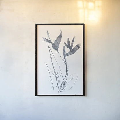 Paradise I Blue by Danhui Nai. shown as a paper print in a black flame. Available as a archival giclee rolled canvas, fine art paper, or poster print. SKU 86256h.