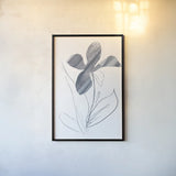 Paradise II Blue by Danhui Nai. shown as a paper print in a black flame. Available as a archival giclee rolled canvas, fine art paper, or poster print. SKU 86257h.