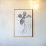 Paradise II Blue by Danhui Nai. shown as a paper print in a natural frame. Available as a archival giclee rolled canvas, fine art paper, or poster print. SKU 86257h.