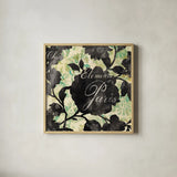 Paris Bloom II by Danhui Nai. Shown in a natural wood glass frame for a timeless modern aesthetic. Available as an archival giclee rolled canvas, fine art paper, or poster print. SKU 10499a.