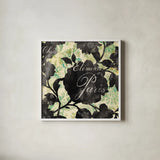 Paris Bloom II by Danhui Nai. Shown in a crisp white glass frame for a clean and minimalist style. Available as an archival giclee rolled canvas, fine art paper, or poster print. SKU 10499a.