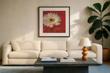 Paris Blossom I by Danhui Nai. Displayed in a glass frame with matte in a clean modern living room. Available as an archival giclee rolled canvas, fine art paper, or poster print. SKU 1401a.