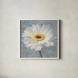 Paris Blossom I Gray by Danhui Nai. Shown in a crisp white glass frame for a clean and minimalist style. Available as an archival giclee rolled canvas, fine art paper, or poster print. SKU 88146a.