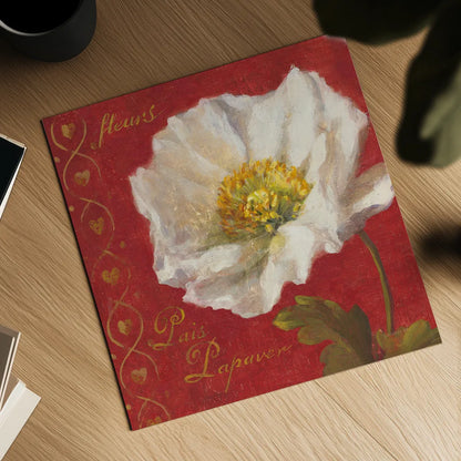 Paris Blossom II by Danhui Nai. Shown as a detailed flat fine art print, highlighting archival giclee quality. Available as an archival giclee rolled canvas, fine art paper, or poster print. SKU 1402a.