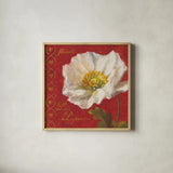 Paris Blossom II by Danhui Nai. Shown in a natural wood glass frame for a timeless modern aesthetic. Available as an archival giclee rolled canvas, fine art paper, or poster print. SKU 1402a.