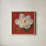 Paris Blossom III by Danhui Nai. Shown in a natural wood glass frame for a timeless modern aesthetic. Available as an archival giclee rolled canvas, fine art paper, or poster print. SKU 1403a.