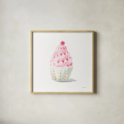 Paris Delight III by Danhui Nai. Shown in a natural wood glass frame for a timeless modern aesthetic. Available as an archival giclee rolled canvas, fine art paper, or poster print. SKU 70640a.